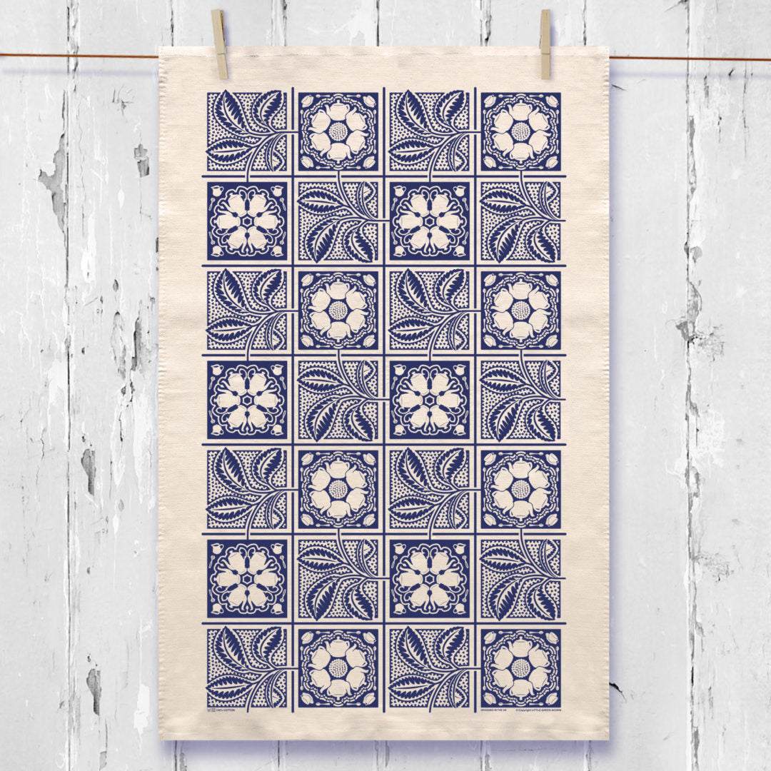Dutch Tile Tea Towel