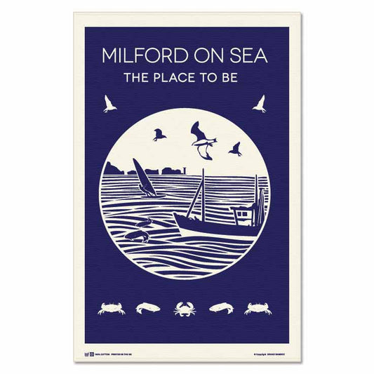 Milford on Sea Tea Towel