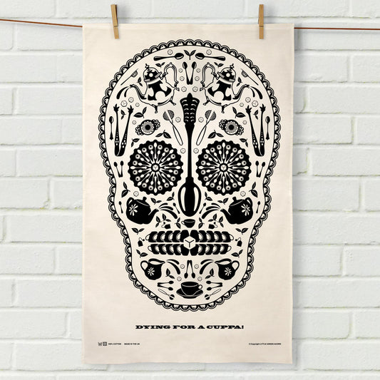 Sugar Skull Tea Towel